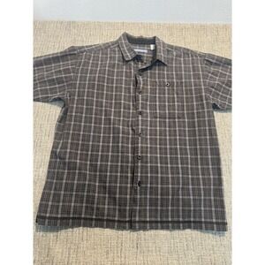 Canyon River Blues Shirt Mens Adult Size XL Husky Multicolor Plaid Short Sleeve